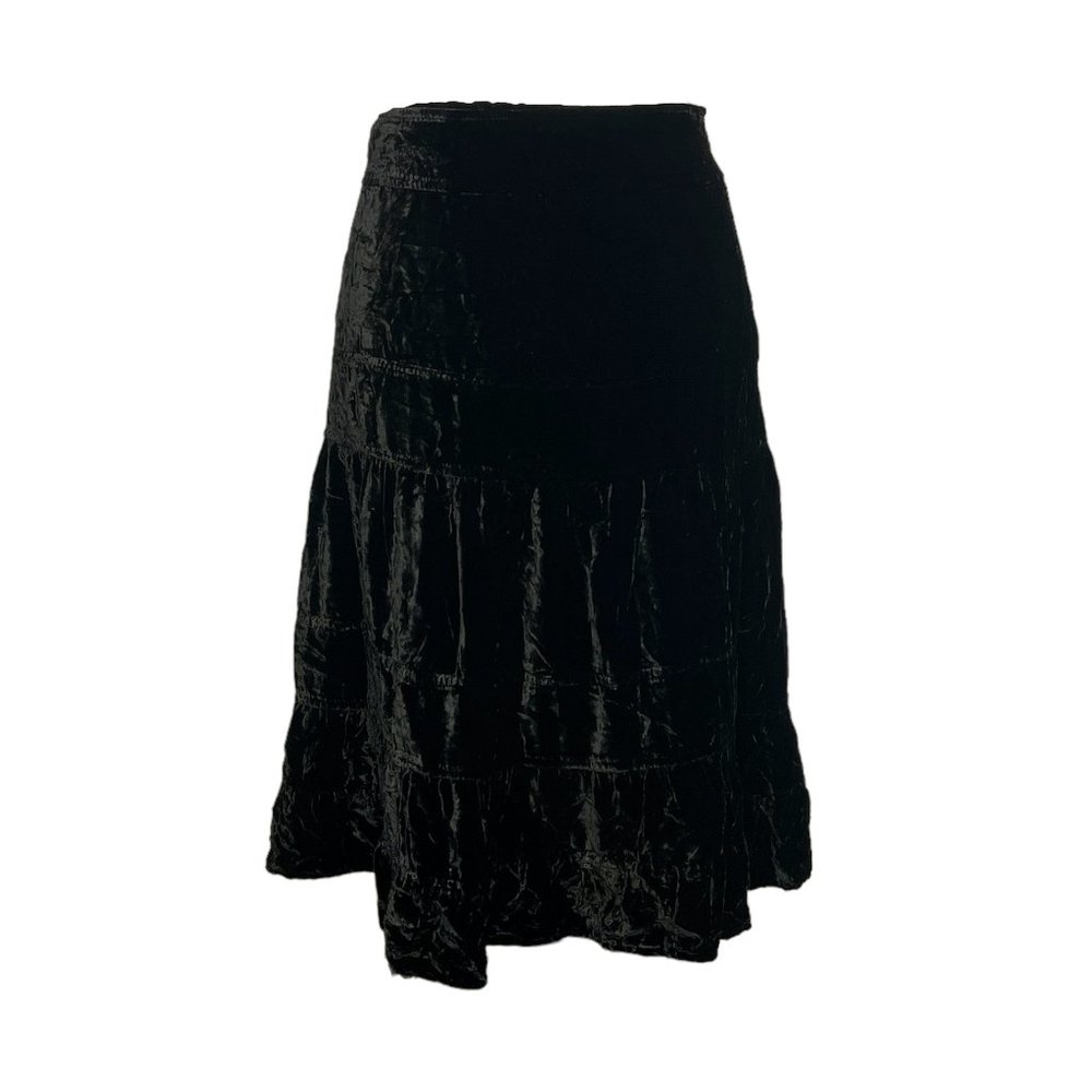 Banana Republic A-Line Silhouette 25% Silk Black  Casual Skirt Size 6